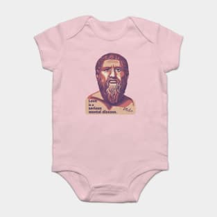 Plato Portrait and Quote Baby Bodysuit